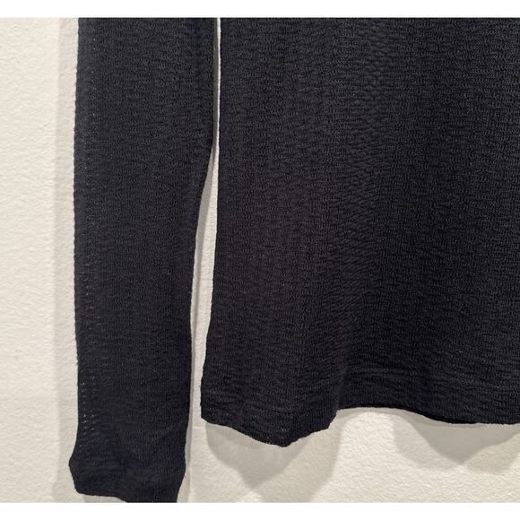 Rag & Bone Black Mesh Long Sleeve Sheer Top Size Medium Goth Dark Romantic READ - Picture 3 of 11